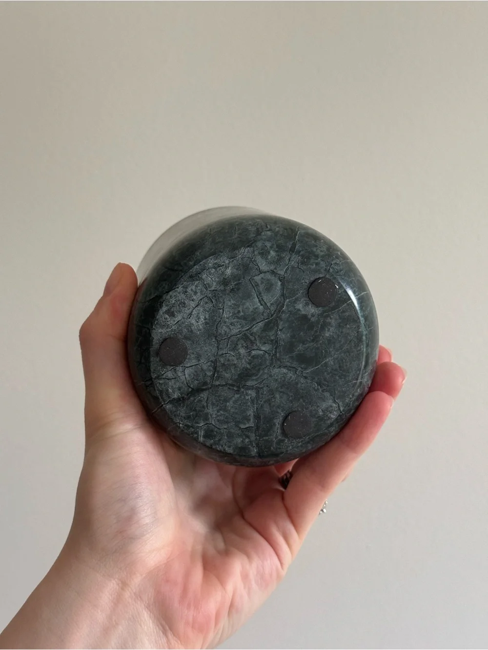Dark Green Marble Vase